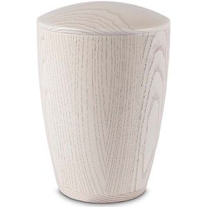 Eiken Vaas Dieren Urn - Wit - Geolied - 3 Liter