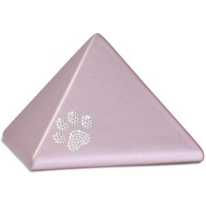 Middelgrote Dieren Piramide Urn Rose, Swarovski Pootje (1.5 liter)