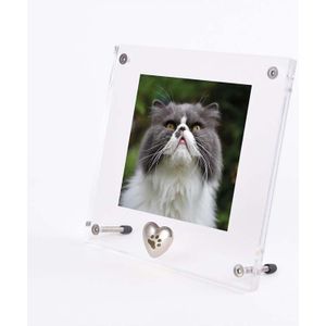 Plexiglas Dieren Fotolijst, Zilvertin Ashartje Pootafdrukje (0.005 liter)