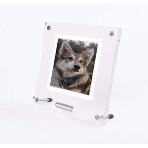 Plexiglas Dieren Fotolijst, Zilverkleurig RVS Asbuisje (0.01 liter)