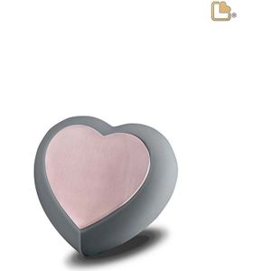 LoveUrns Design Dieren Urn Hart Rosegoud - Grijs (0.05 liter)