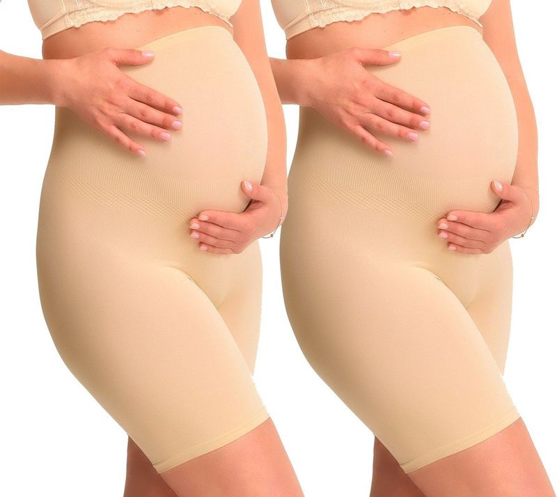 Mamsy - 2-Pack Seamless - Korte Broeken - Beige
