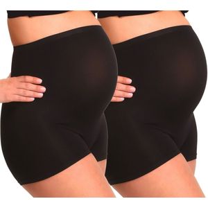 Mamsy - Seamless Zwangerschaps Boxershort - Zwart - 2-Pack