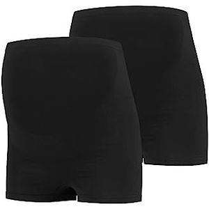 Mamsy - Seamless Zwangerschaps Boxershort - Zwart - 2-Pack