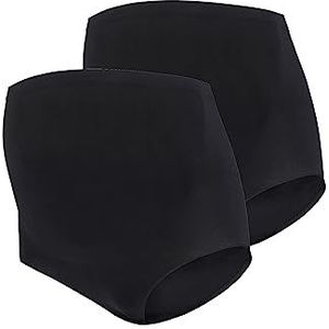 MAMSY Lot de 2 slips Duo Maternity pour femme, Noir, XS-S Tall