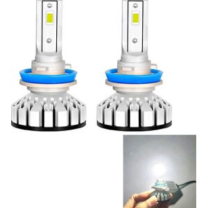 2 STKS R8 H8 / H9 / H11 30 W 3500LM 6000 K IP65 Waterdichte Auto LED Koplamp met 2 COB Lampen, DC 9-36 V (Wit Licht)