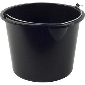 Emmer kunstof zwart 12 liter