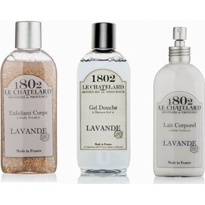 Set Le Chatelard 1802: Body Scrub, Douche Gel en Body Lotion  Lichaamsverzorging lavendel