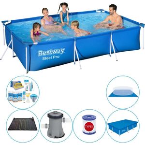 Bestway Steel Pro Rechthoekig Zwembad - 300 x 201 x 66 cm - Blauw - Voordeelset