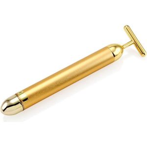 Beauty Bar 24 Karaats Goud | Gezichtsmassage Apparaat | Huidverjongingsapparaat | Facelift | Verwijderen Rimpels | Gezichtsspieren Ontpannen | Verwijderen Wallen | Gezichtsreiniging | Anti Aging | Versteveging Huid | Huidverjonging