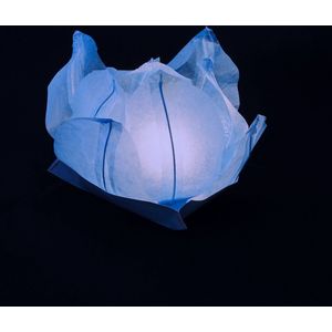 10 x blauwe Kleine Drijflantaarns drijfbloemen water lampion drijfkaarsen drijfkaars drijf lantaarn voor vijver of zwembad