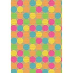 Inpakpapier Bedrukt kraftpapier: Stippen 40626-23- Breedte 50 cm - m lang - Breedte 50 cm