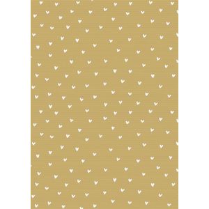 Inpakpapier met witte hartjes- Breedte 60 cm - m lang - Breedte 60 cm