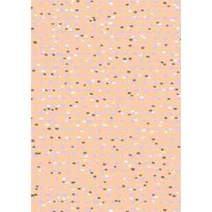 Inpakpapier Cadeaupapier Inpakpapier Confetti Zalmroze- Breedte 60 cm - m lang - Breedte 60 cm