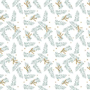 Inpakpapier Kerst Cadeaupapier Groen Oker- Breedte 30 cm - m lang - Breedte 30 cm