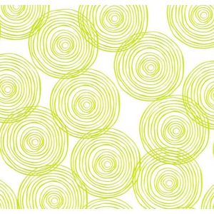 Inpakpapier Cirkels Groen Blauw Dubbelzijdig- Breedte 70 cm - m lang - Breedte 70 cm