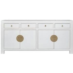 Fine Asianliving Chinese Dressoir Sneeuw Wit - Orientique Collectie B180xD40xH85cm Chinese Meubels Oosterse Kast