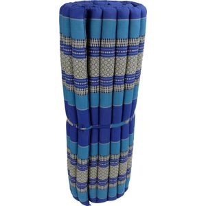 Fine Asianliving Thaise Mat Oprolbaar Matras 200x100x4.5cm Blauw Meditatie Mat Matras