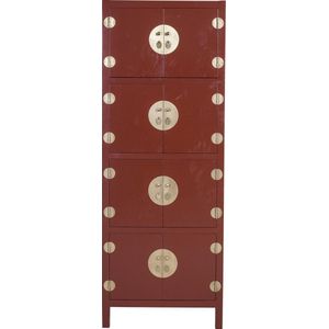 Fine Asianliving Chinese Kast Scarlet Rouge B67xD45xH180cm - Orientique Collection Chinese Meubels Oosterse Kast