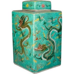 Fine Asianliving Chinese Gemberpot Handgeschilderd Porselein Draak