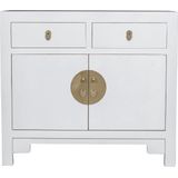 Fine Asianliving Chinese Kast Sneeuw Wit - Orientique Collectie B90xD40xH80cm Chinese Meubels Oosterse Kast