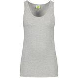 L&S - Sport Singlet - Lichtgrijs - Mouwloos Shirtje - Katoen/Elastaan