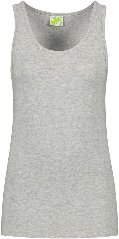 L&S - Sport Singlet - Lichtgrijs - Mouwloos Shirtje - Katoen/Elastaan