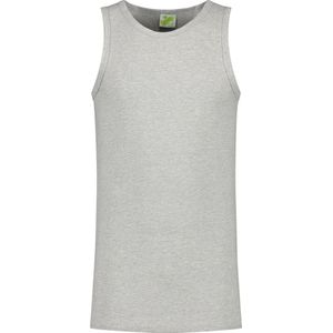 L&S - Sport Singlet - Lichtgrijs - Mouwloos Shirtje - Katoen/Elastaan