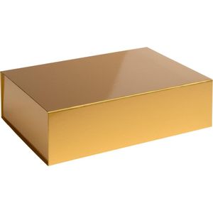 Geschenkdoos opbergdoos GOUD, 35x25x10cm (10 stuks)