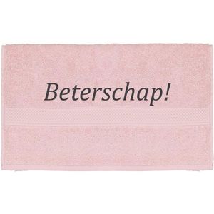 Handdoek - Beterschap - 100x50cm - Roze