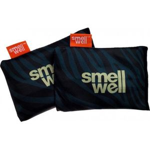 SmellWell Geurverwijderende luchtzuiverende zakken (2 Pack | 100g) Geactiveerde bamboe houtskool luchtverfrisser voor gebruik van sportschool tot auto naar huis (zwarte zebra, origineel)