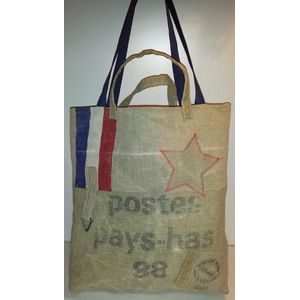 Toetie & Zo Handgemaakte Tas Shopper PTT Post, schoudertas, strandtas