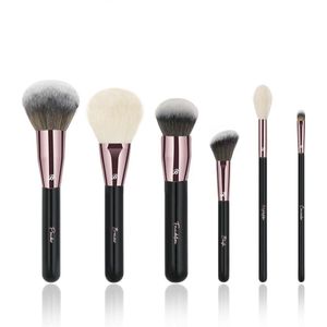 Boozyshop ® Ultimate Pro 6 pc Starter Face Set - Make up kwasten set - Zwart - 6-delig - Professionele make-up kwastenset - Met etui