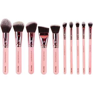 Boozyshop ® Pink & Rose Gold 10 pc. Sculpt & Contour Set - Make up kwasten set - Roze / Rose goud - 10-delig - Kwastenset