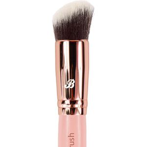 Boozyshop ® Blending Brush Pink & Rose Gold - Blush Brush - Contour Kwast - Angled Poederkwast - Make-up Kwasten - Hoge Kwaliteit