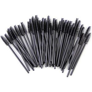 Wimperborstel 50 Stuks voor Wimper Extensions - Make-up - Mascara - Wimper borsteltjes - Wenkbrauw borsteltje - Oog borstel - Zwart