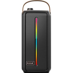 Rixus - RGB Bluetooth Speaker - Boombox Soundbar - Portable - Zwart - LED