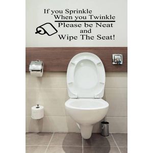 Wc sticker | if you Sprinkle - Zilver - 160 x 86 cm - toilet