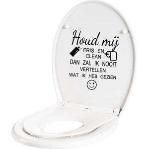 Houd Mij Fris En Clean - Geel - 16 x 20 cm - nederlandse teksten toilet