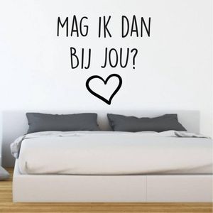 Muurtekst Mag Ik Dan Bij Jou - Groen - 80 x 80 cm - woonkamer alle