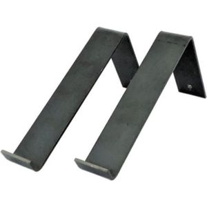 GoudmetHout Industriële Plankdragers L-vorm 20 cm - Staal - Mat Blank - 4 cm x 20 cm x 15 cm - Plankendrager