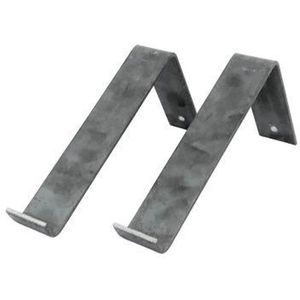 GoudmetHout Industriële Plankdragers L-vorm 20 cm - Staal - Zonder Coating - 4 cm x 20 cm x 15 cm - Plankendrager