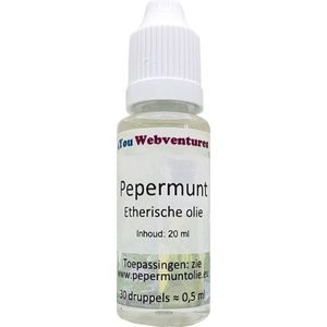 Pure etherische pepermuntolie - 40 ml (2x 20 ml) - etherische pepermunt olie - essentiële pepermuntolie