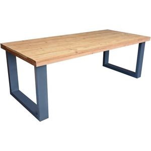 Wood4you - Eettafel New England Roasted wood - Antraciet - 180/90 cm - 180/90 cm - Eettafels