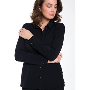 Je m'appelle Travelstof Blouse - Dames - Zwart - Maat XS