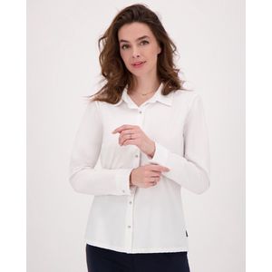Je m'appelle Travelstof Blouse - Dames - Wit - Maat XS