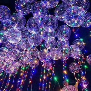 verlichte LED ballon 40 cm - 10 stuks - met Helium tank