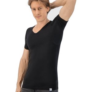 Fibershirts - Anti Zweet Shirt - Zwart - 95% Micro-Vezels, 5% Spandex