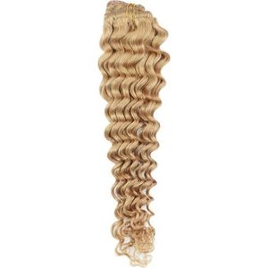 Remy Human Hair extensions curly 22 - blond 27#