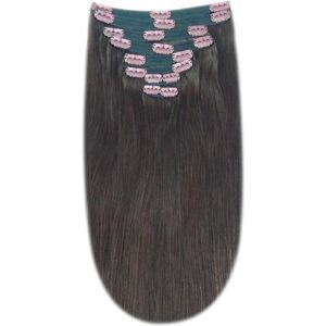 Remy Human Hair extensions Double Weft straight 16 - bruin 3#